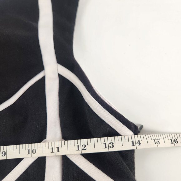 Sabo Skirt  Mini Dress Womens 8 Black White  Sleeveless Pencil Party Cocktail - Picture 9 of 11